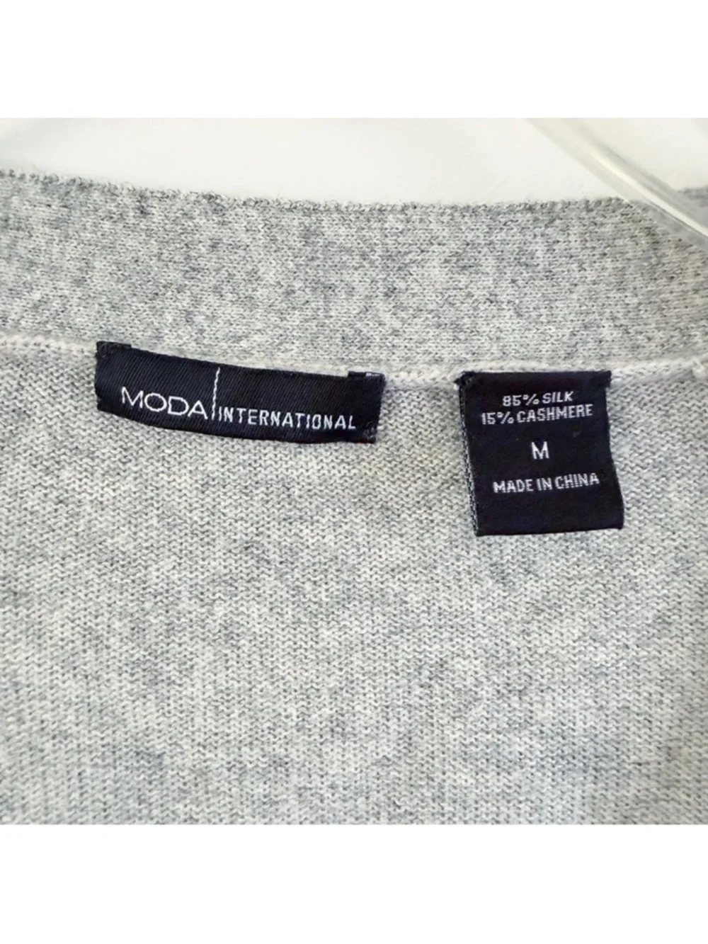 Moda Int Women Silk Cashmere Cardigan Medium Classic Preppy Capsule Quiet Luxury